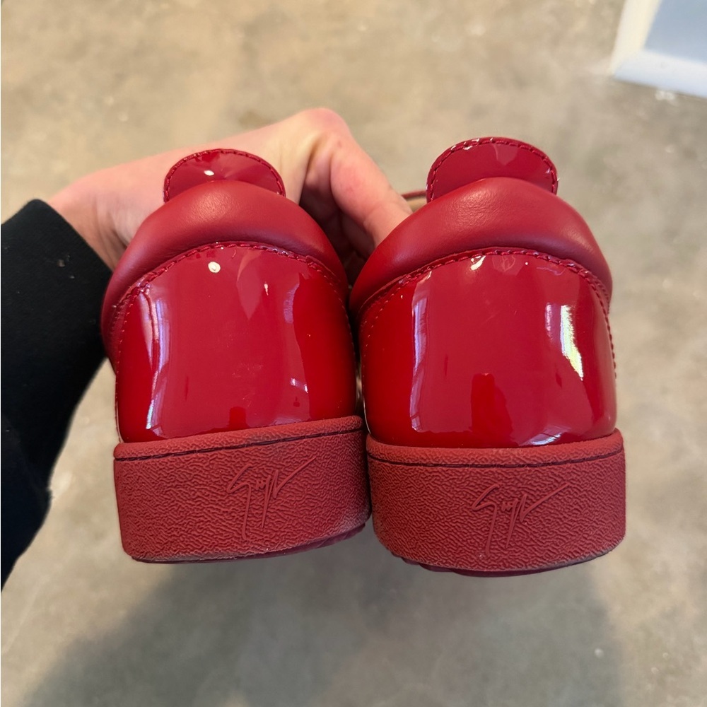 Giuseppe Zanotti Red Leather Sneakers - Picture 4 of 5